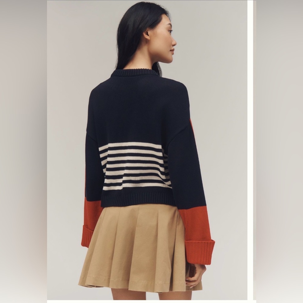 Anthropologie Maeve sporty crew-neck pullover, Medium, EUC - Picture 3 of 7